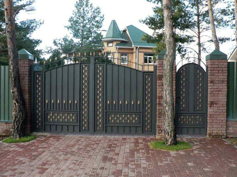 Кованые ворота Династия скл