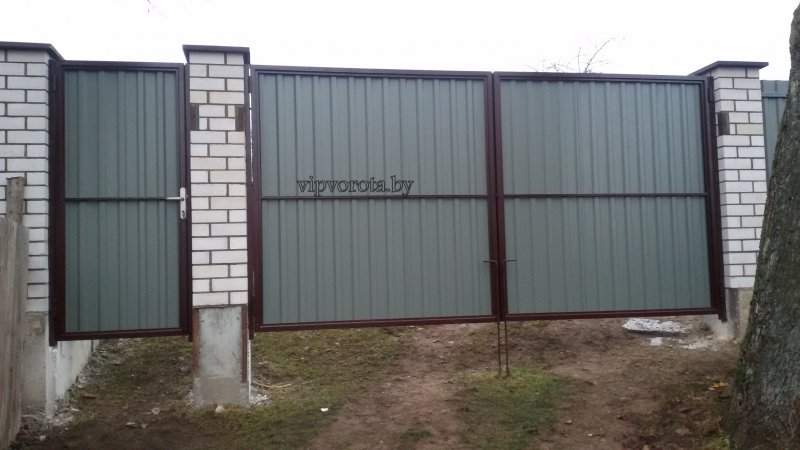 Ворота из профильной трубы и профлиста