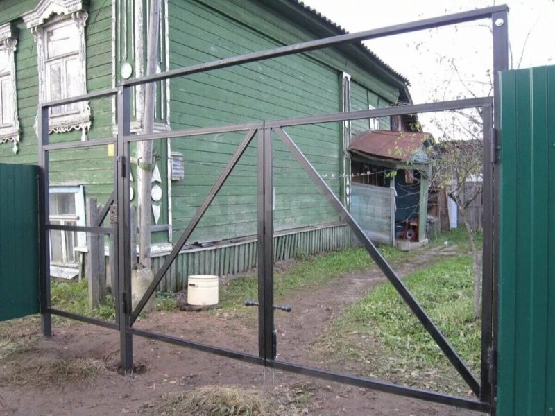 Сварные ворота из профильной трубы
