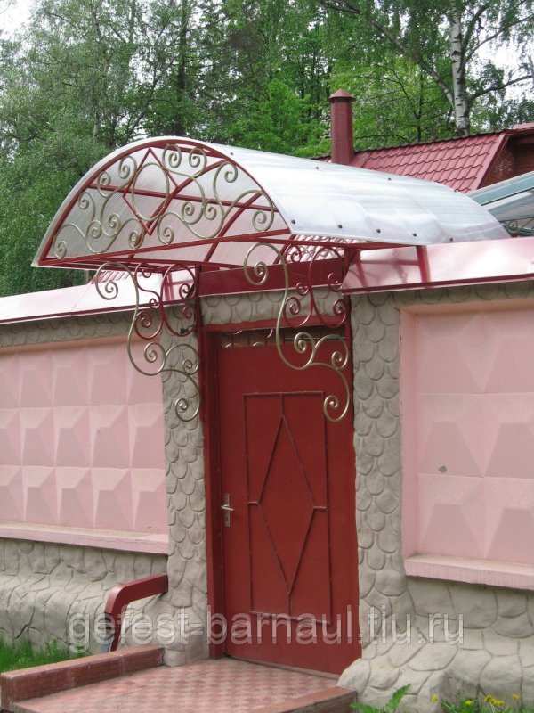 Козырек ковка арочный