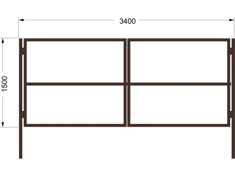 DOORHAN распашные ворота 3,5х3,5(h) с калиткой 700х2100(h)