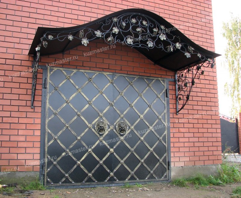 Арочные ворота кованые