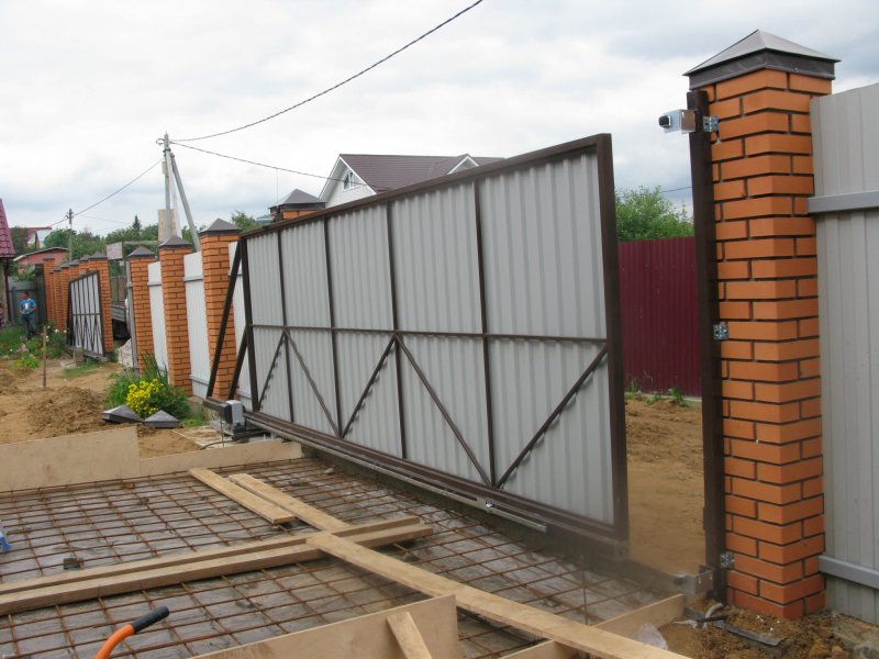 Каркас откатных ворот под профнастил 5000*2000