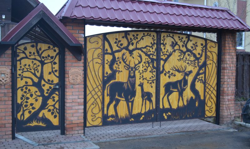 Ажурные калитки из металла