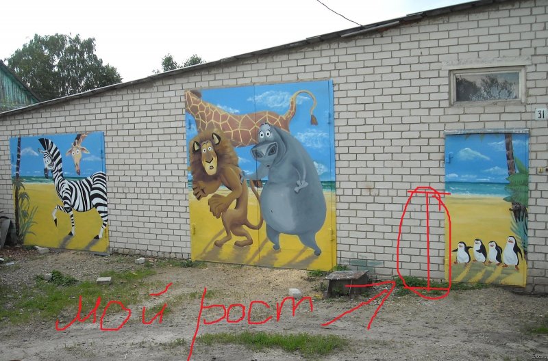 Рисунки на воротах
