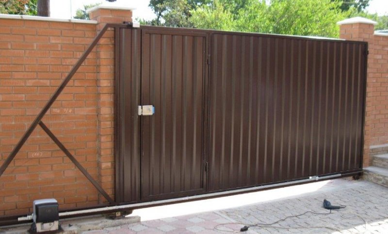 Откатные ворота 5500 с калиткой