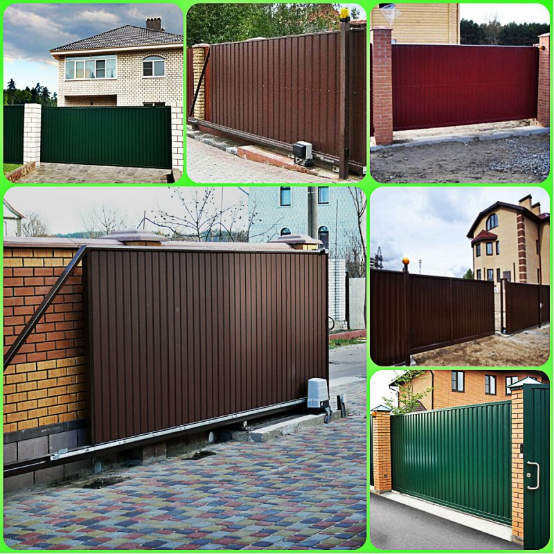 Откатные ворота сварные профиль 20*20