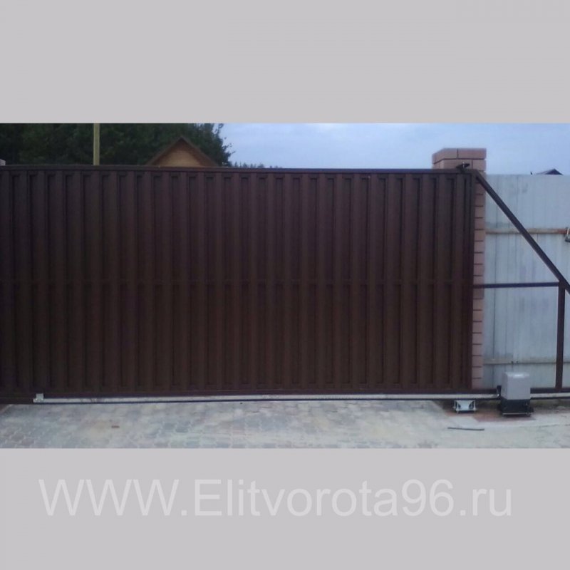 Откатные ворота из профильной трубы 40 40