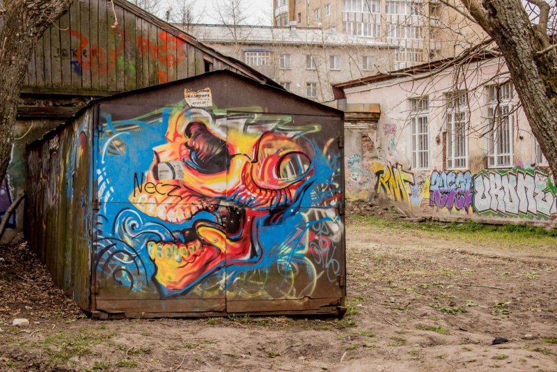 Стрит арт гараж