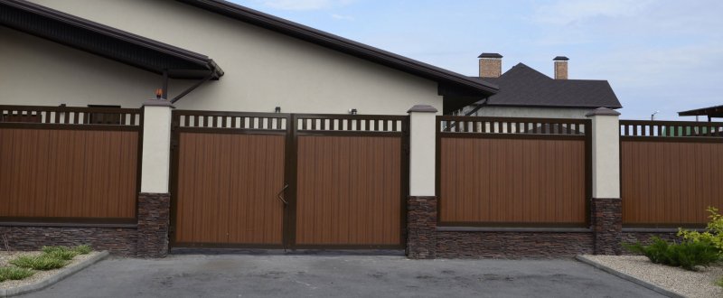 Распашные ворота с калиткой Дорхан