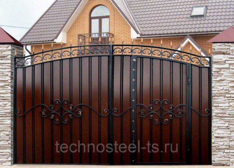 Калитка Medium New Lock 2,43*1м коричневый RAL 8017