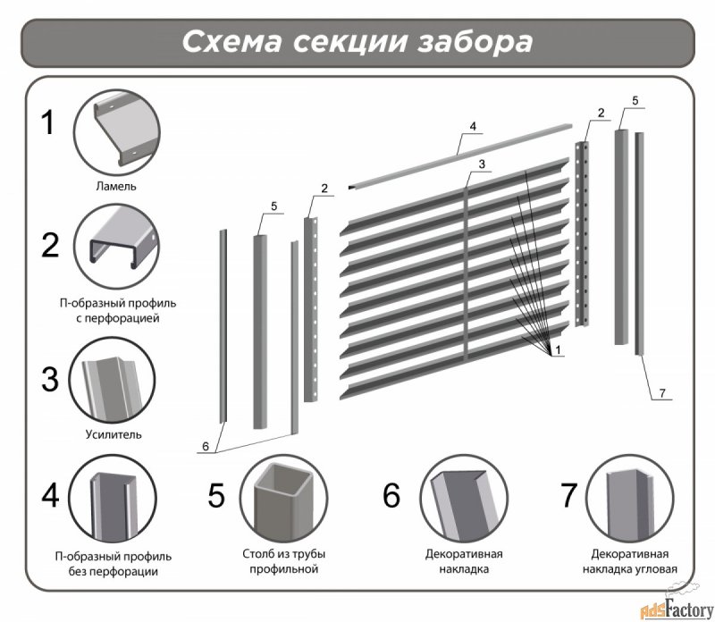 Забор жалюзи центр Металлокровли