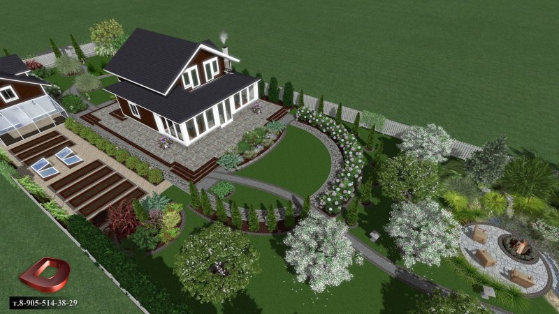 Планировка загородного участка 30 соток