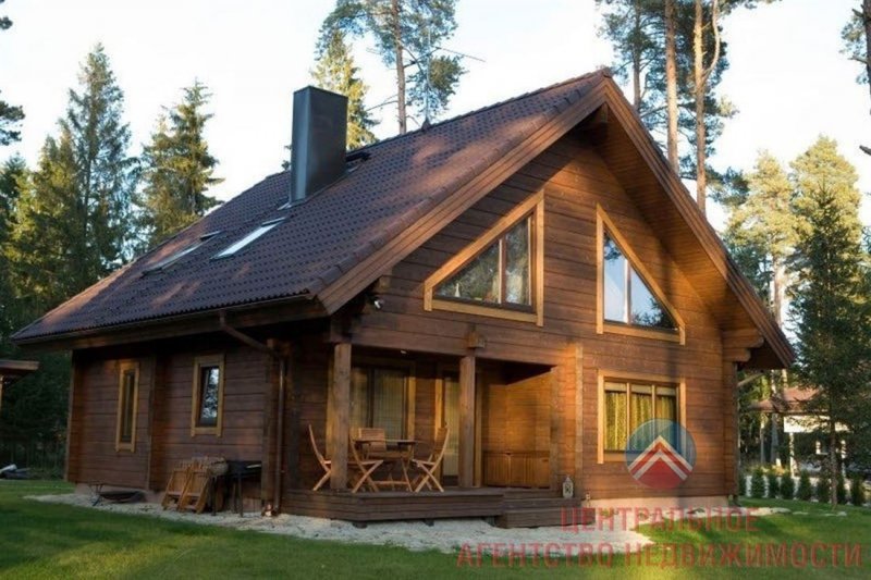 Красивые крыши для дома из клееного бруса