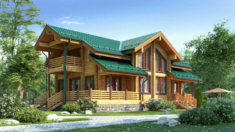 Дом из клееного бруса 200 кв.м
