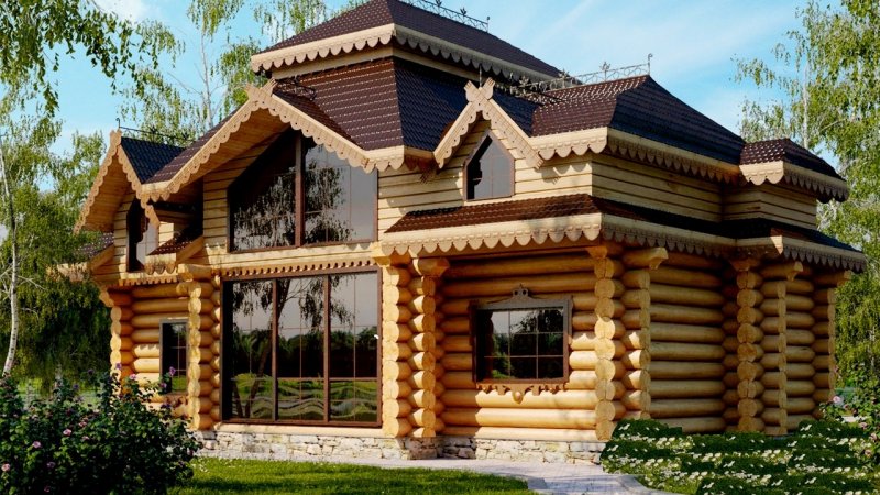 Проекты русских домов из бревна