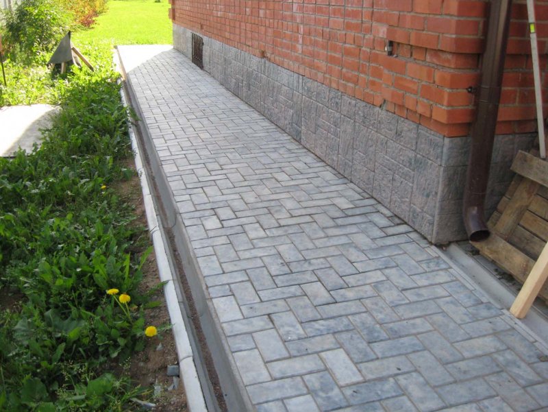 Отмостка из плитки 50х50