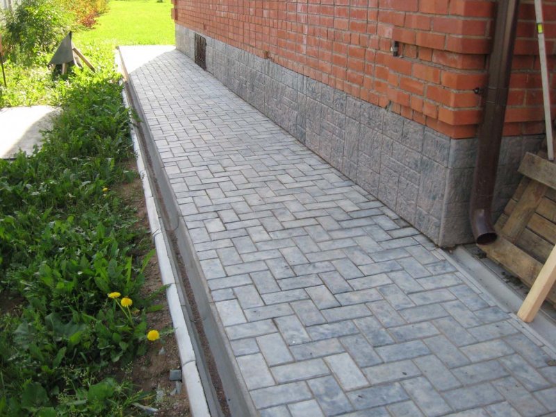 Отмостка из плитки 50х50