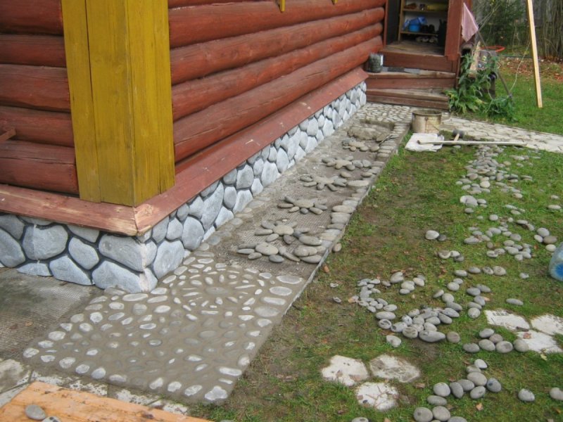 Брусчатка тротуарная отмостка