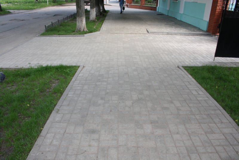 Гранитные плиты мощения ландшафт