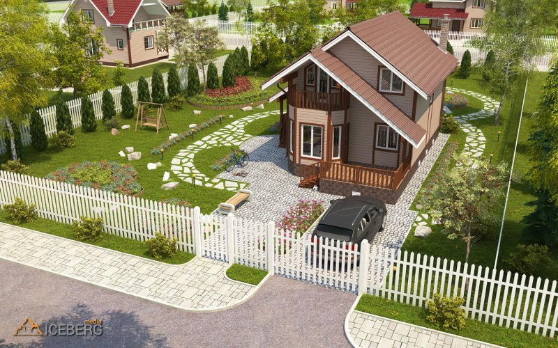 Планирование участка 4 сотки с домом