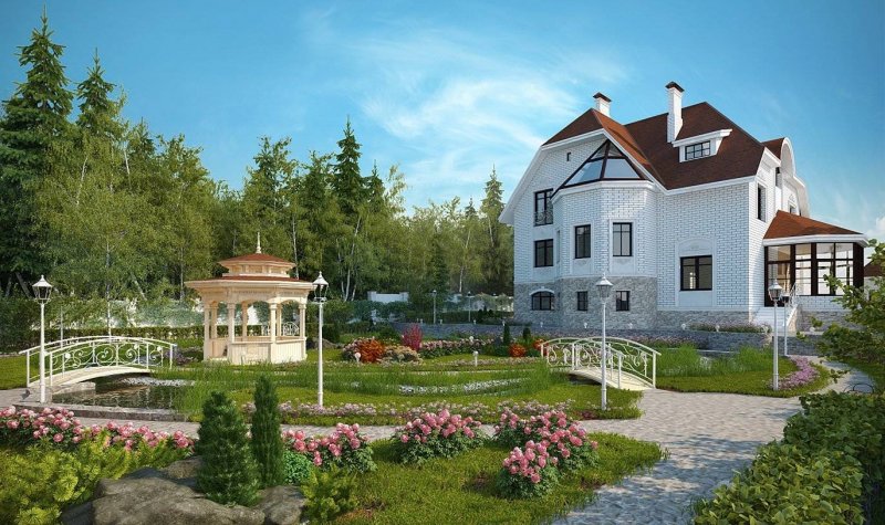 Загородный дом территория