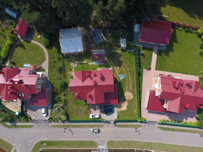 Загородный участок вид сверху