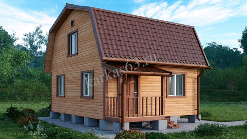 Каркасный дачный дом