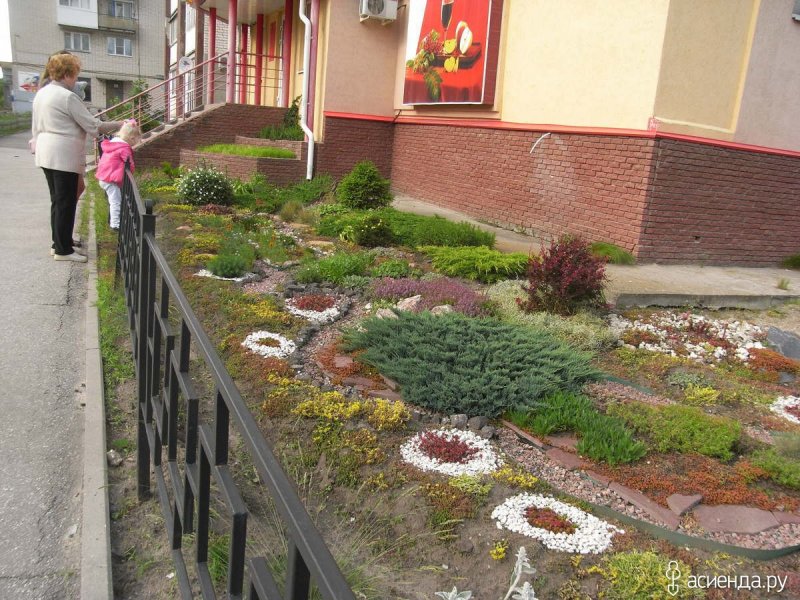 Забор в палисаднике в многоквартирном доме