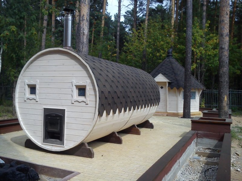 Белая баня бочка