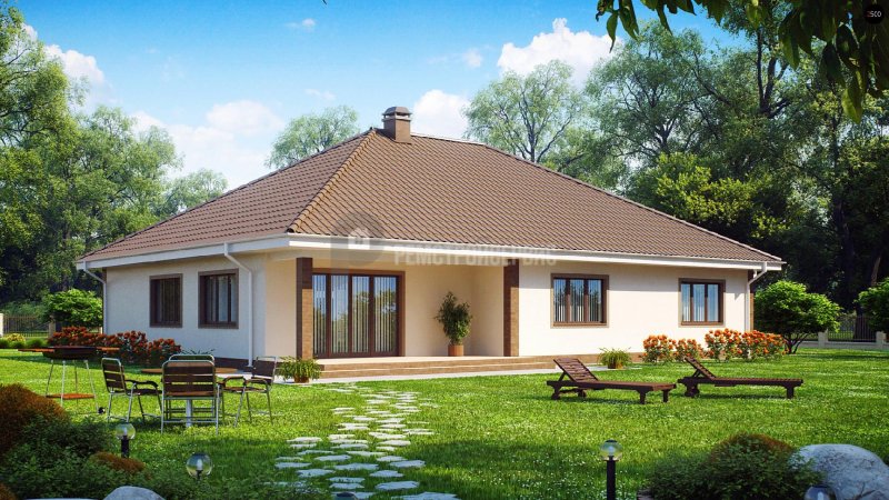 Дом из кирпича одноэтажный 80 кв м