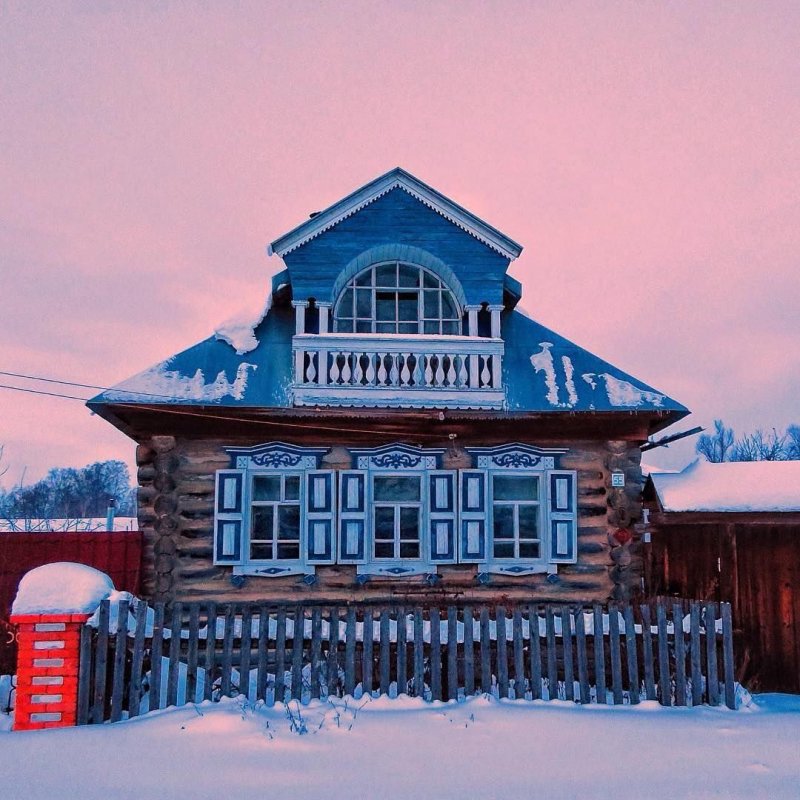 Русская усадьба с мезонином