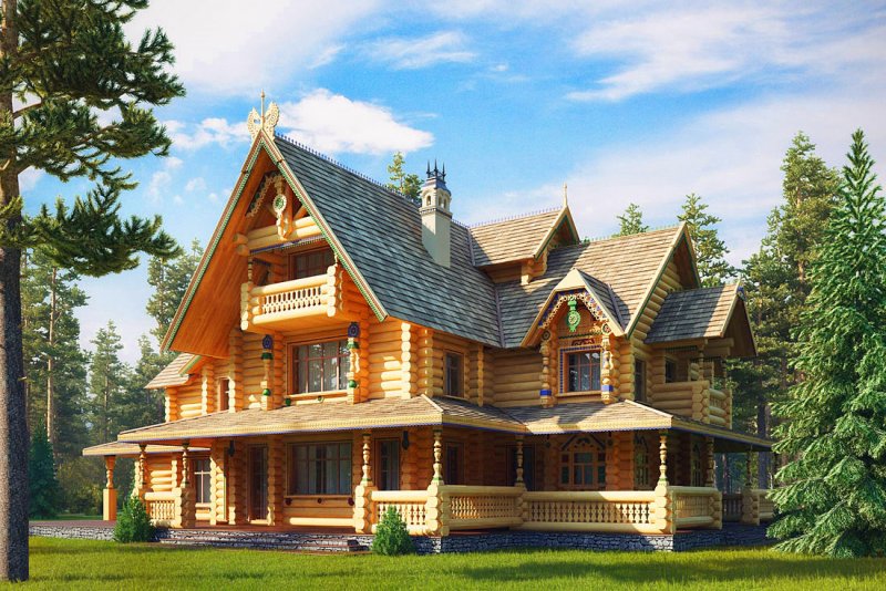 Дом в стиле русский Терем