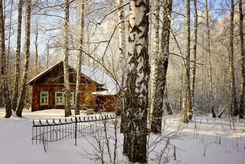 Домик лесника зимой