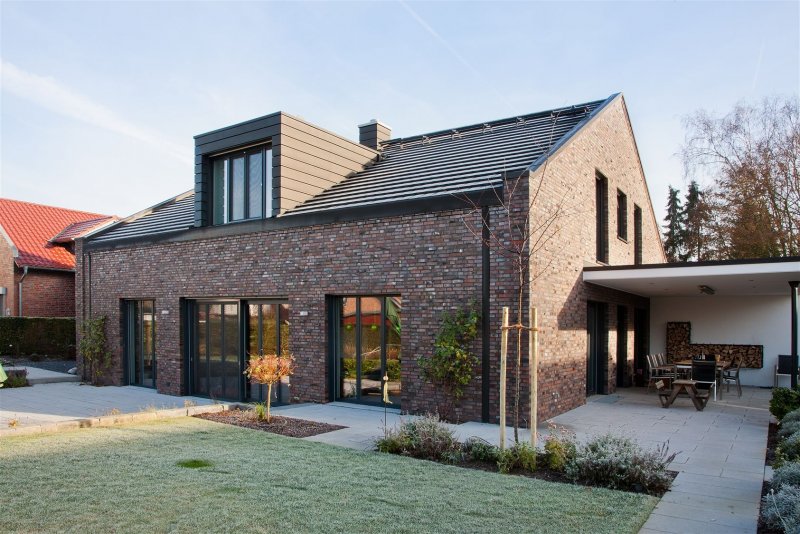 Modern Brick Stone House Architecture