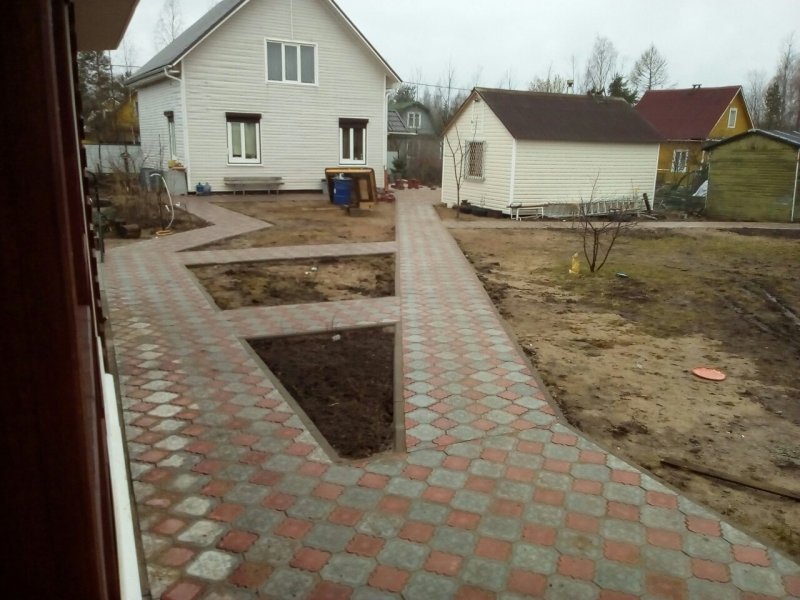 Мощение дорожек в ландшафте