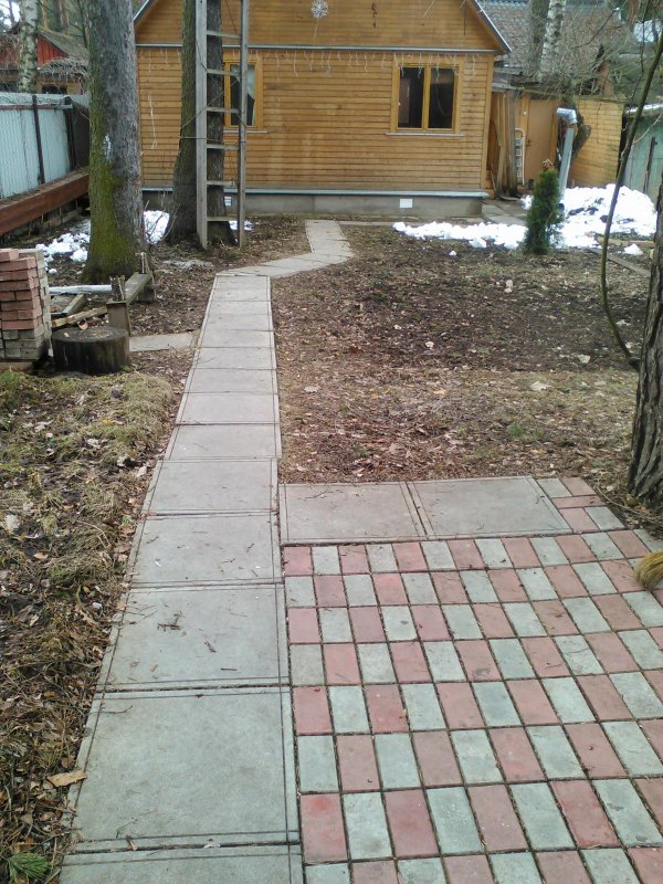 Отмостка из плитки 40х40