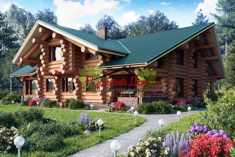 Красивый дом из кедра
