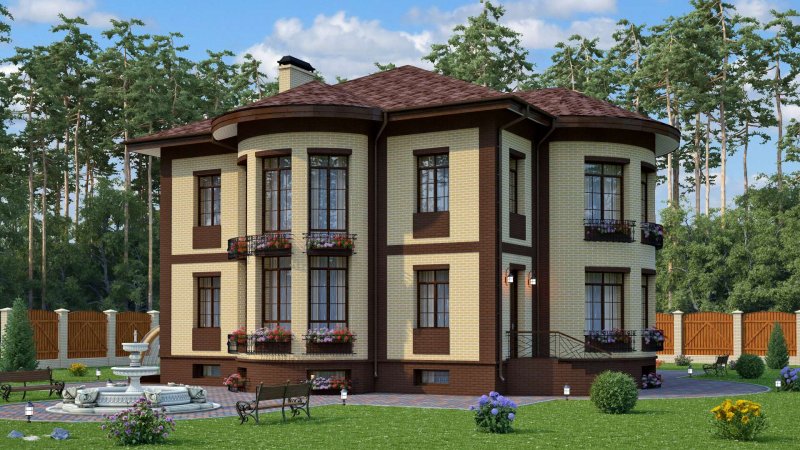 Фасад дома в викторианском стиле