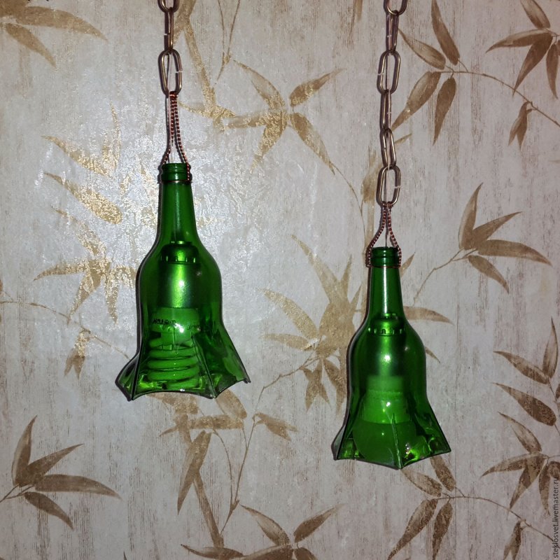 Плафон из бутылки