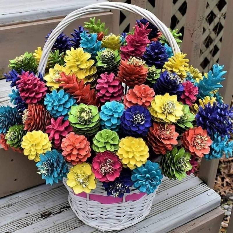 Букет из шишек мастер класс