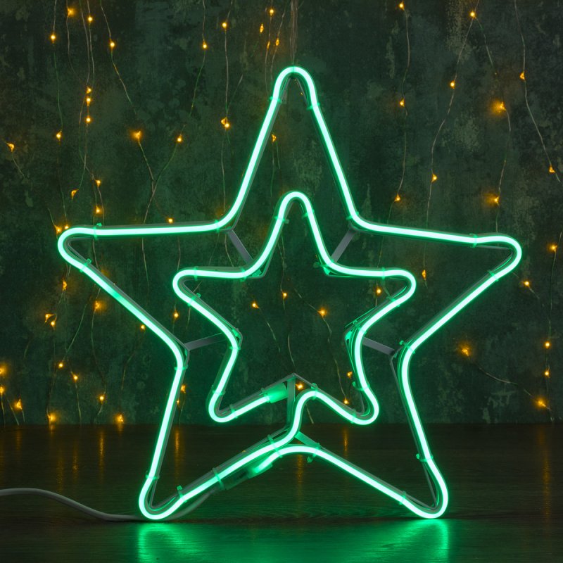 Фигура дерев. С подсветкой «звезда двойная» 30х4х30 см 504-027 Neon Night