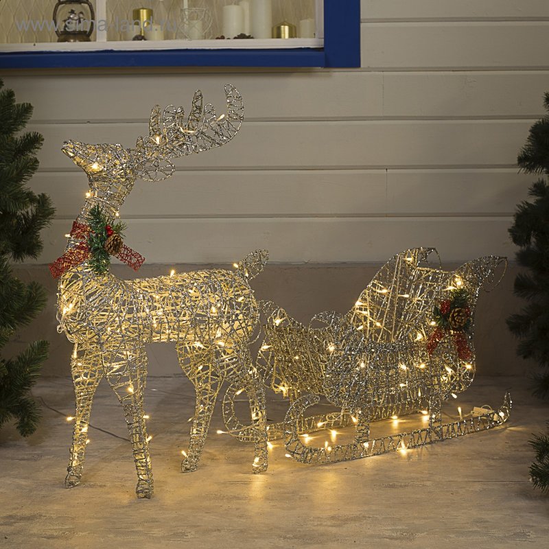 Электрогирлянда фигура олень 80 led