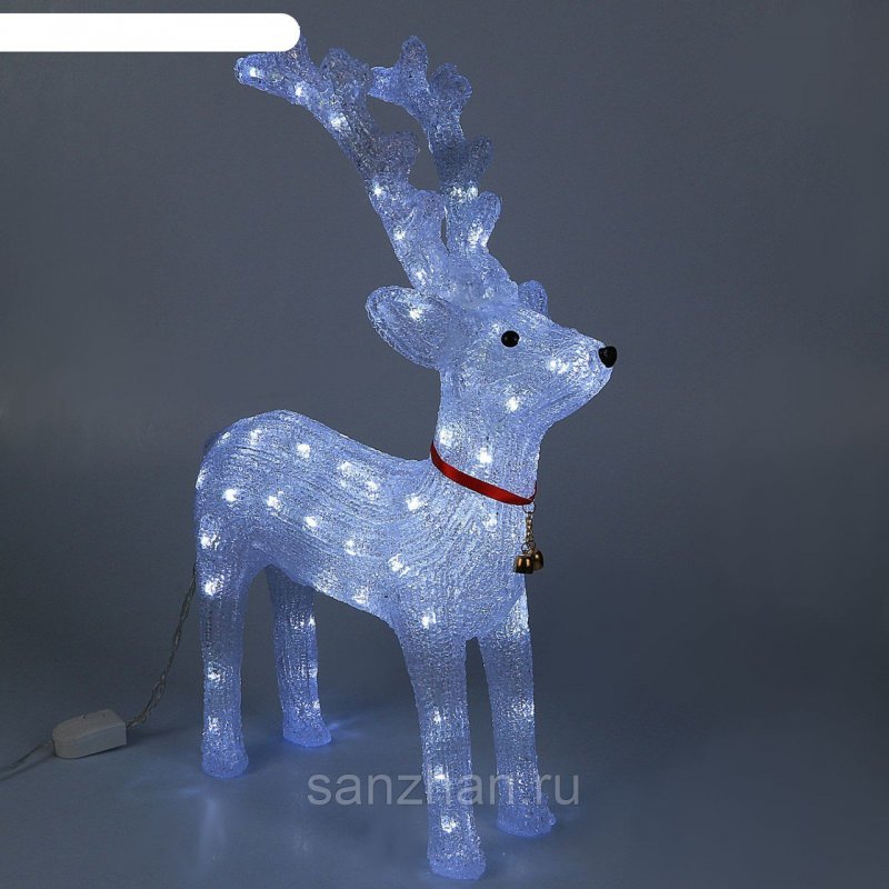 Фигура акрил. "Олень" 40х20х60 см, контр. С димером, 72 led, 220v