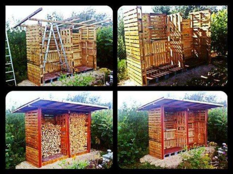 Постройки из деревянных поддонов