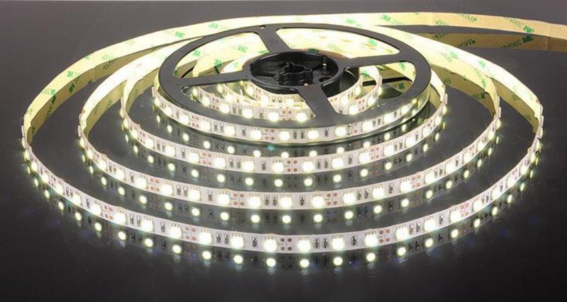 Лента 5050-60 ip20 открытая, белый (w) 12v 14,4w 5м.