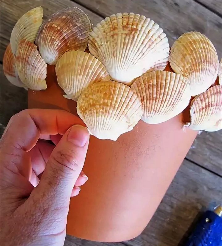 Декор для сада из ракушек