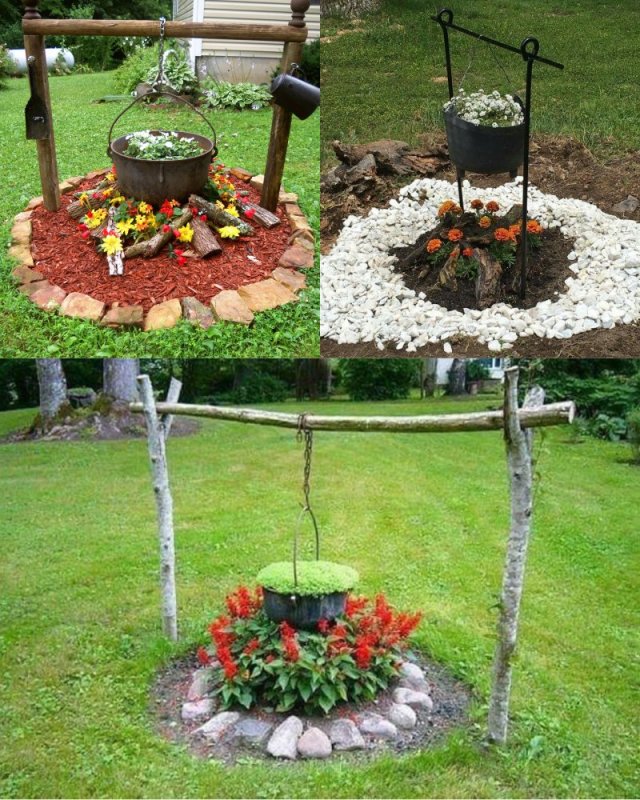 Необычные клумбы своими руками
