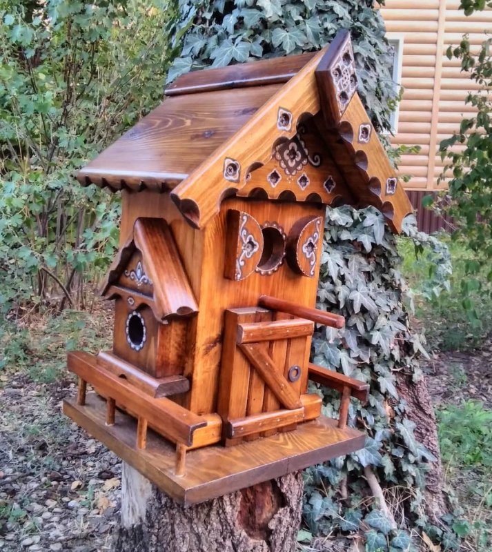 Скворечник с кормушкой