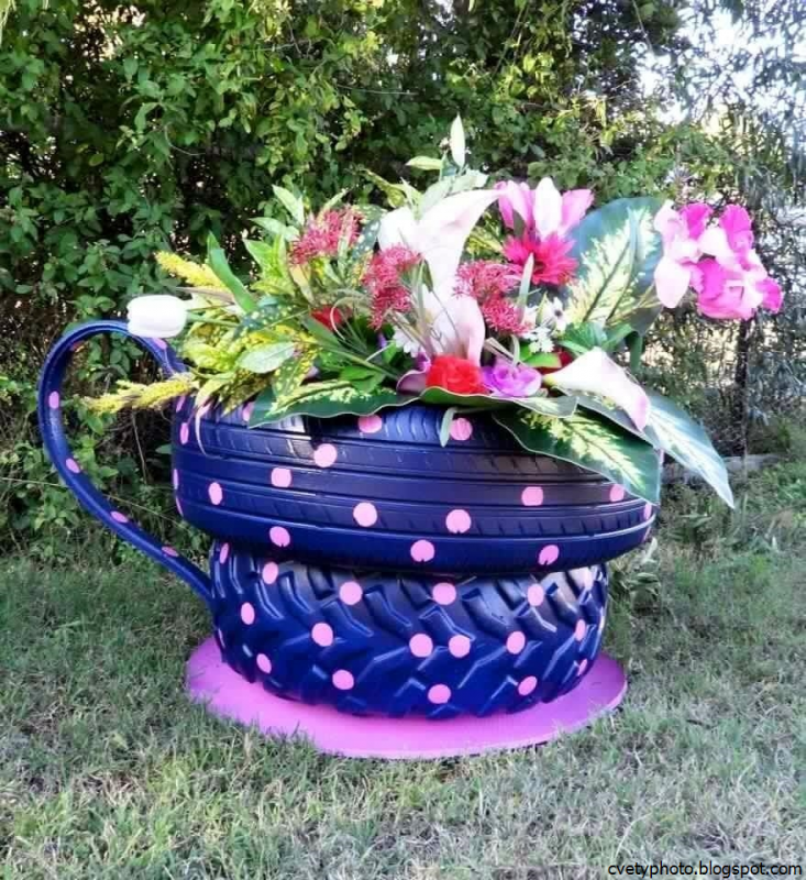 Красивые клумбы из калес